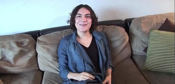  Casting transsexual jerking off on the couch